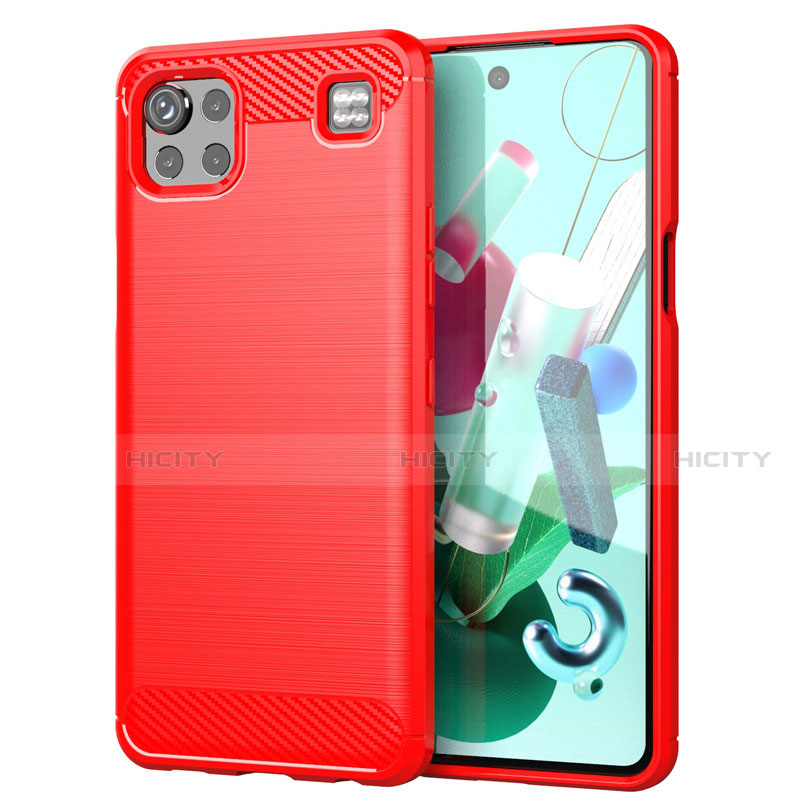 Custodia Silicone Cover Morbida Line per LG K92 5G Rosso