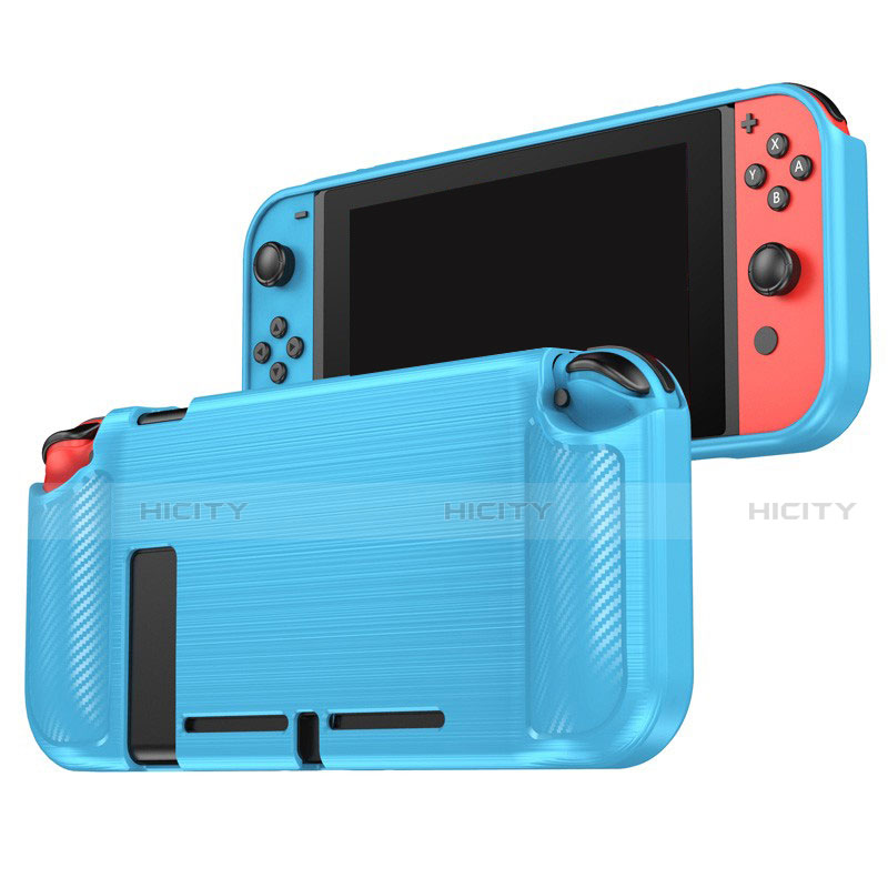 Custodia Silicone Cover Morbida Line per Nintendo Switch Cielo Blu
