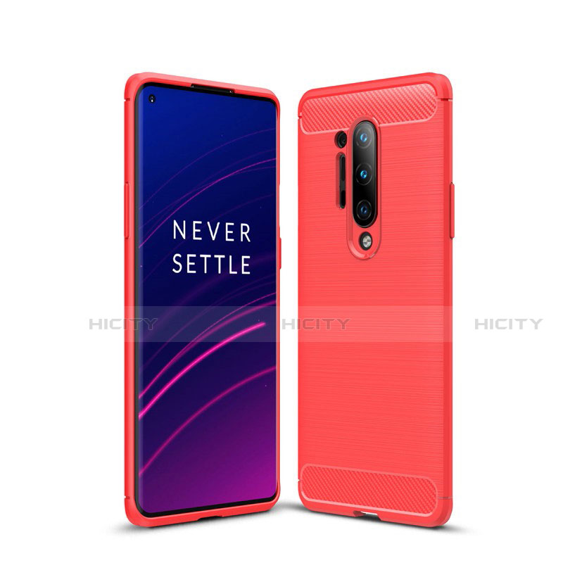 Custodia Silicone Cover Morbida Line per OnePlus 8 Pro Rosso