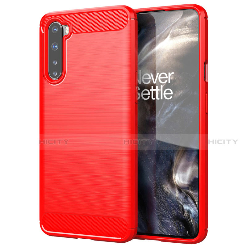 Custodia Silicone Cover Morbida Line per OnePlus Nord Rosso