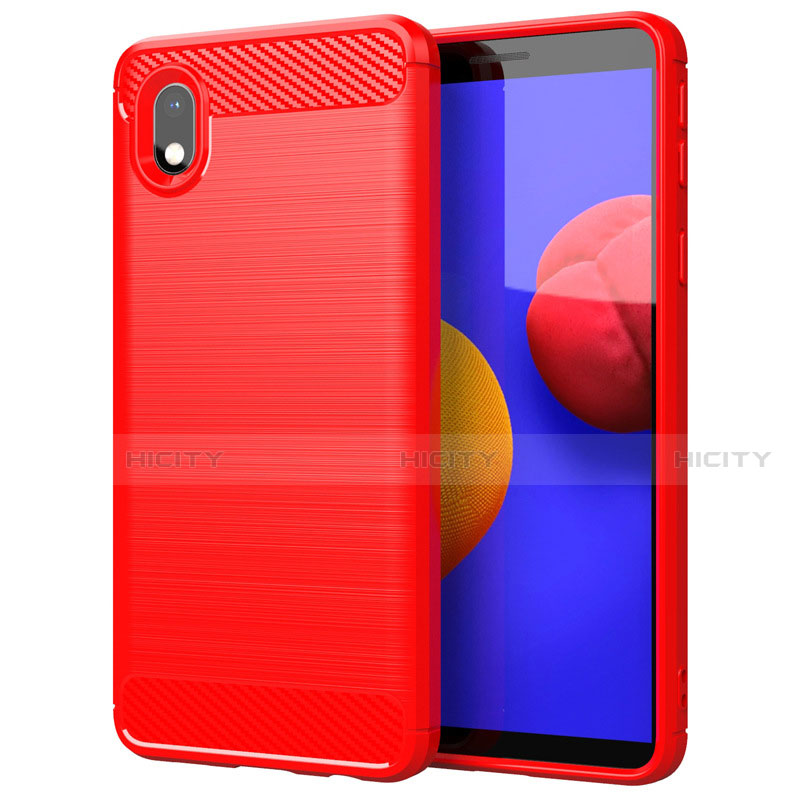 Custodia Silicone Cover Morbida Line per Samsung Galaxy M01 Core Rosso