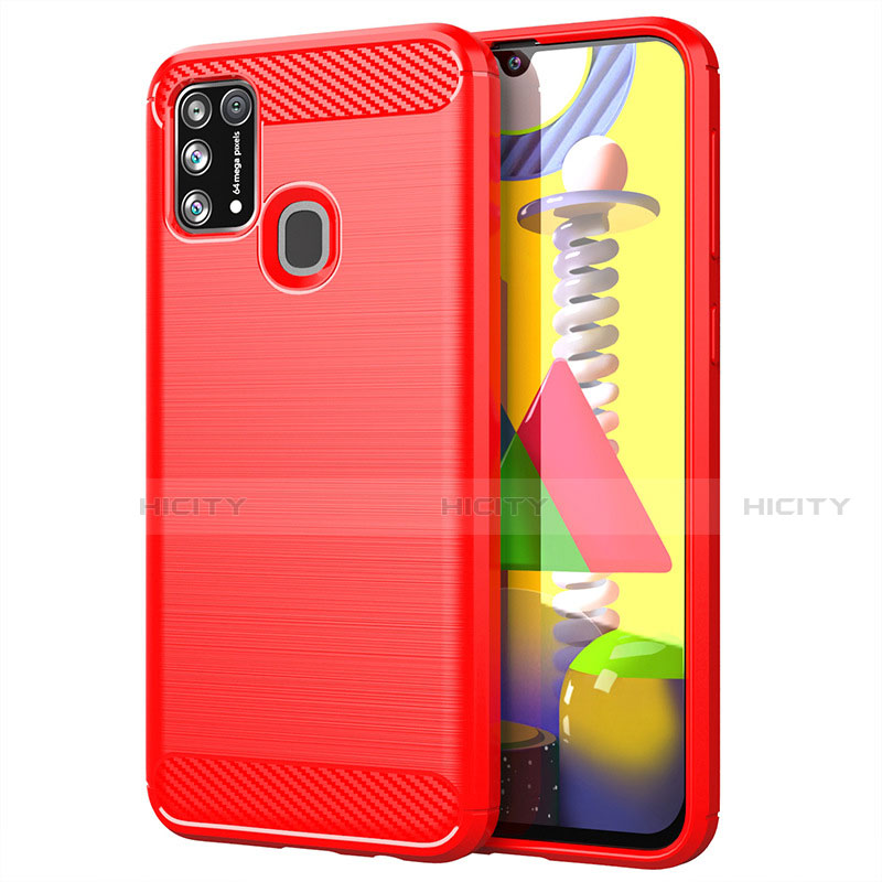 Custodia Silicone Cover Morbida Line per Samsung Galaxy M21s Rosso