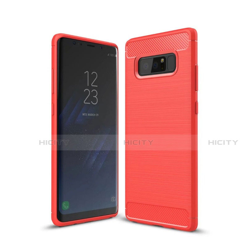 Custodia Silicone Cover Morbida Line per Samsung Galaxy Note 8 Rosso