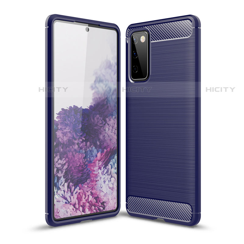 Custodia Silicone Cover Morbida Line per Samsung Galaxy S20 FE 2022 5G Blu