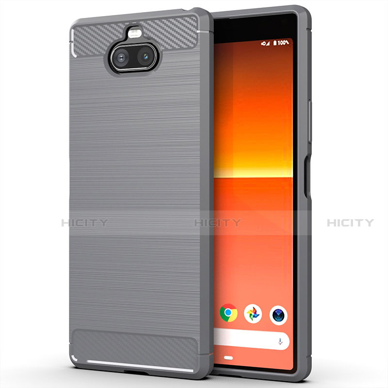 Custodia Silicone Cover Morbida Line per Sony Xperia 8 Grigio