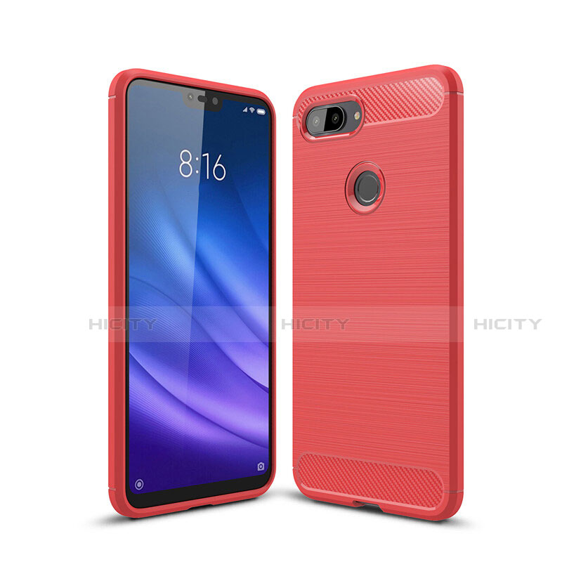 Custodia Silicone Cover Morbida Line per Xiaomi Mi 8 Lite Rosso