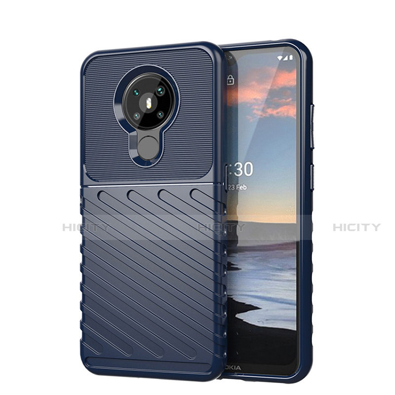 Custodia Silicone Cover Morbida Line S01 per Nokia 5.3 Blu