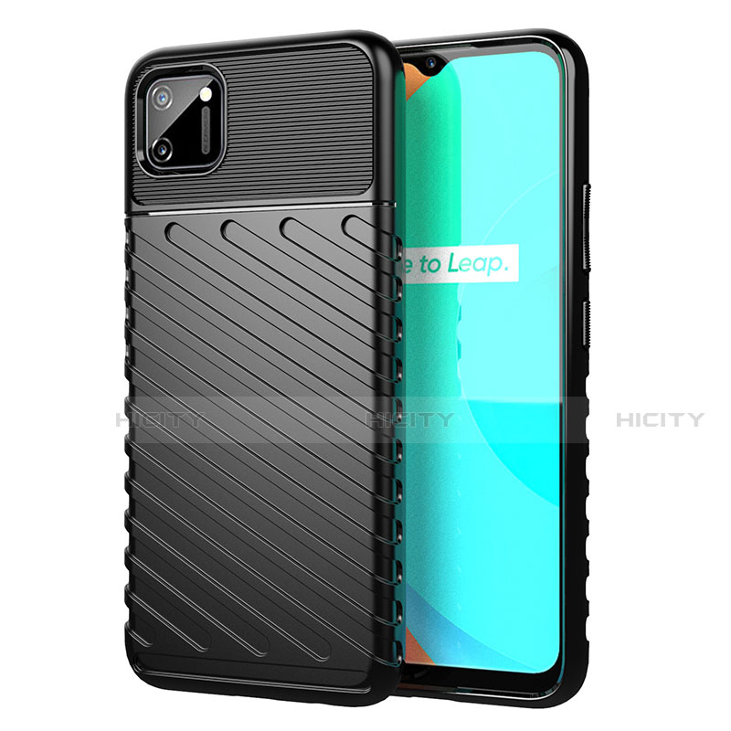 Custodia Silicone Cover Morbida Line S01 per Realme C11 Nero