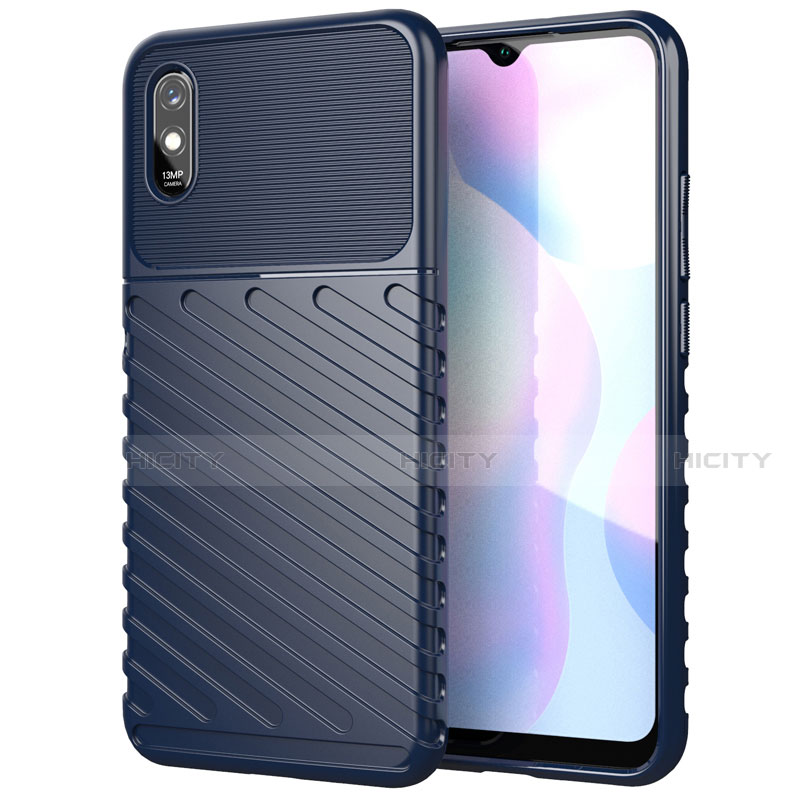 Custodia Silicone Cover Morbida Line S01 per Xiaomi Redmi 9A Blu