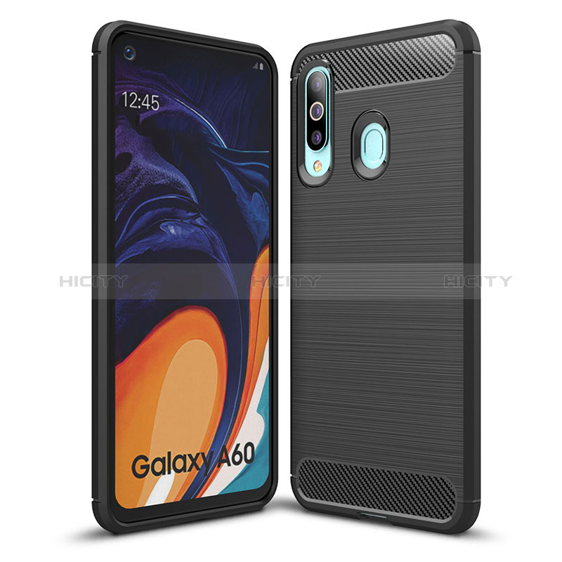 Custodia Silicone Cover Morbida Line WL1 per Samsung Galaxy A60 Nero