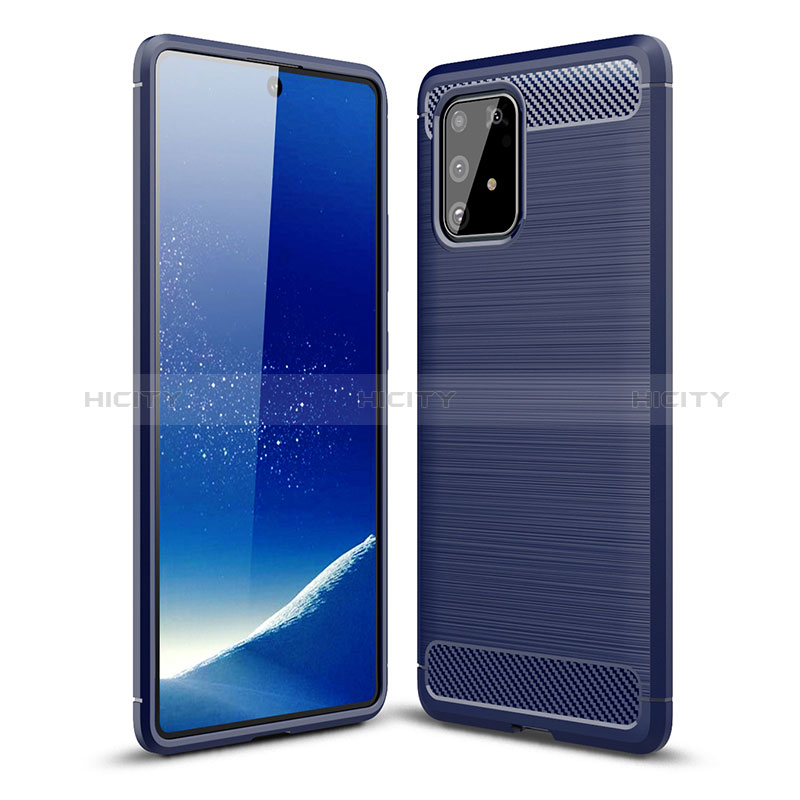 Custodia Silicone Cover Morbida Line WL1 per Samsung Galaxy A91 Blu