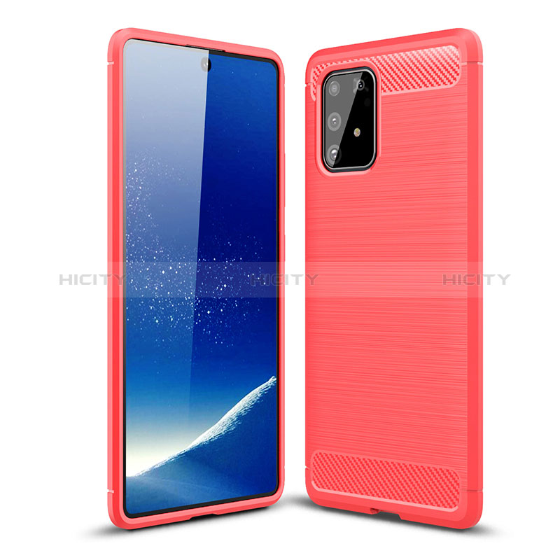 Custodia Silicone Cover Morbida Line WL1 per Samsung Galaxy A91 Rosso