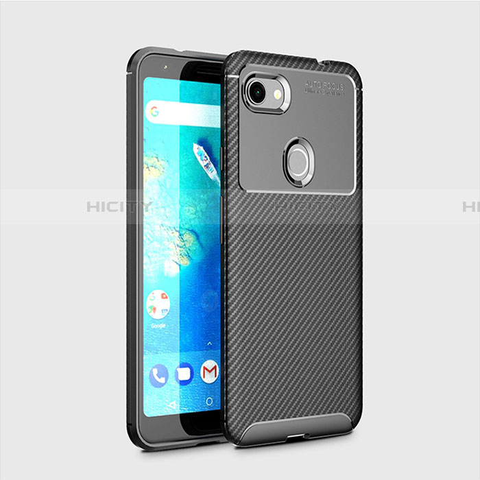 Custodia Silicone Cover Morbida Spigato per Google Pixel 3a XL Nero