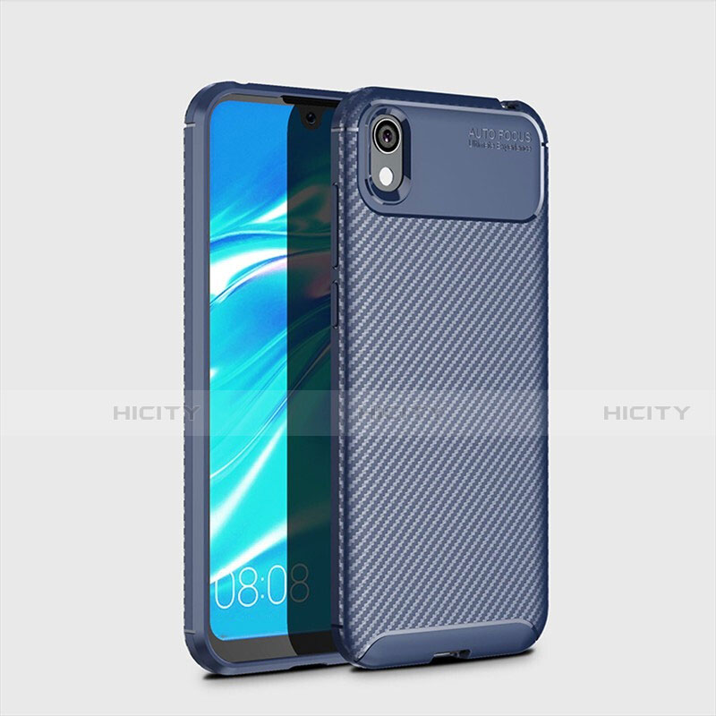 Custodia Silicone Cover Morbida Spigato per Huawei Enjoy 8S Blu