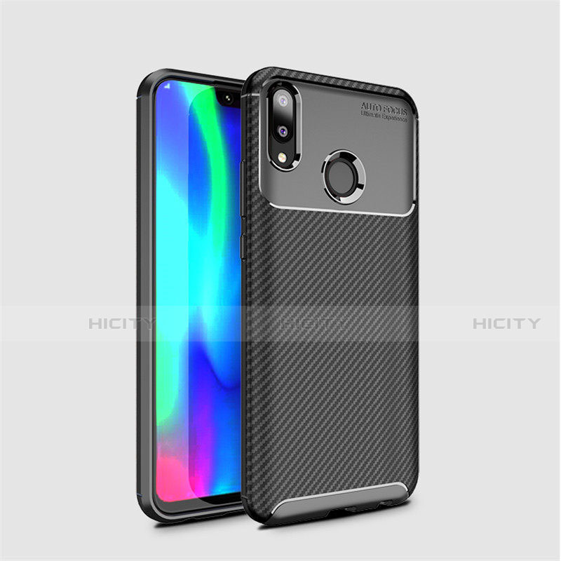 Custodia Silicone Cover Morbida Spigato per Huawei Enjoy 9 Nero