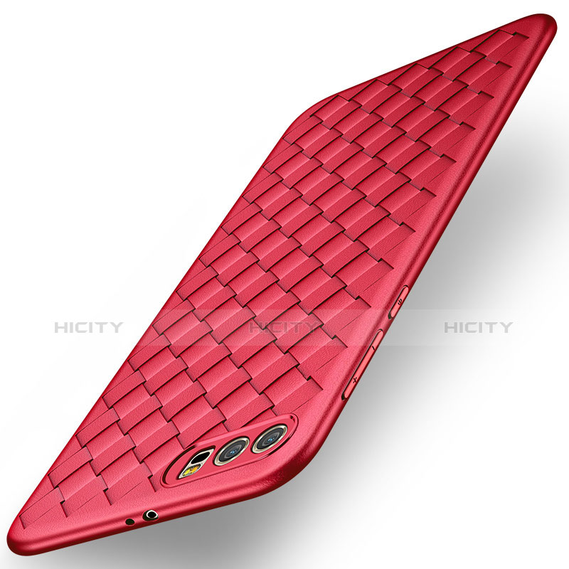 Custodia Silicone Cover Morbida Spigato per Huawei Honor 9 Rosso