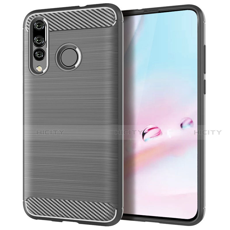 Custodia Silicone Cover Morbida Spigato per Huawei Nova 4e Grigio