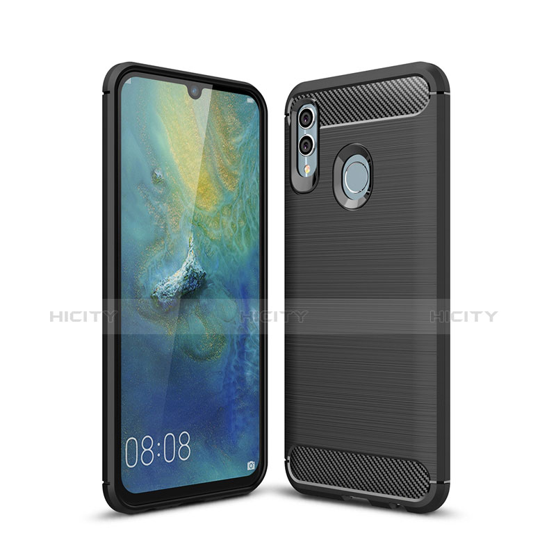Custodia Silicone Cover Morbida Spigato per Huawei P Smart (2019) Nero