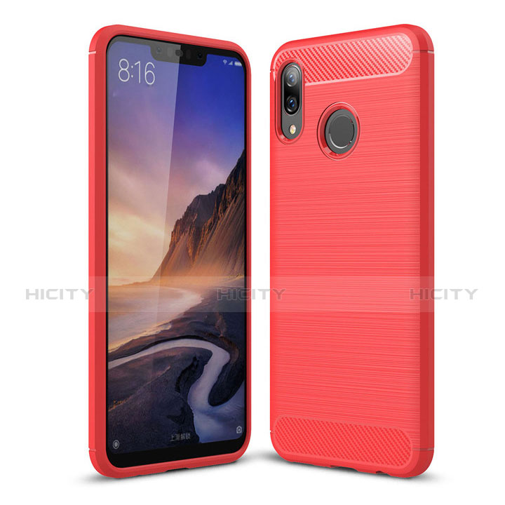 Custodia Silicone Cover Morbida Spigato per Huawei P Smart+ Plus Rosso