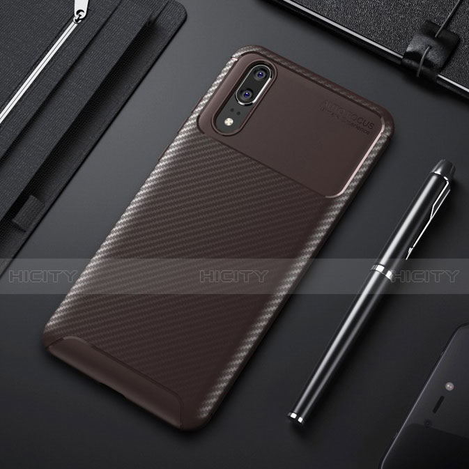 Custodia Silicone Cover Morbida Spigato per Huawei P20