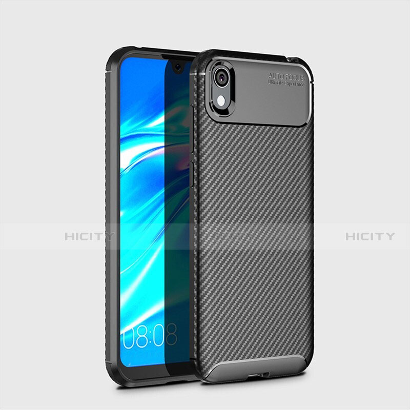 Custodia Silicone Cover Morbida Spigato per Huawei Y5 (2019) Nero