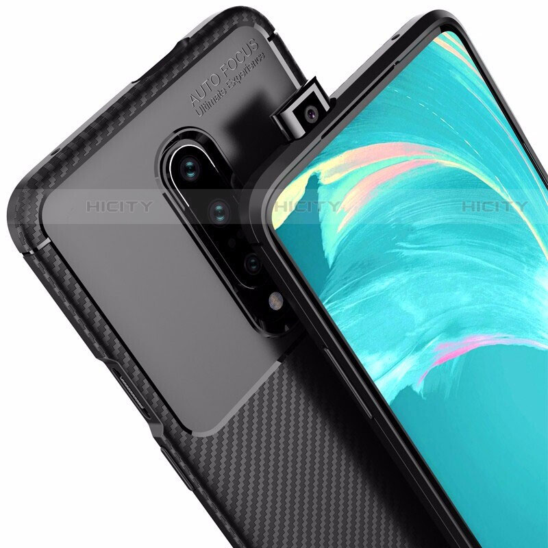 Custodia Silicone Cover Morbida Spigato per OnePlus 7 Pro Nero