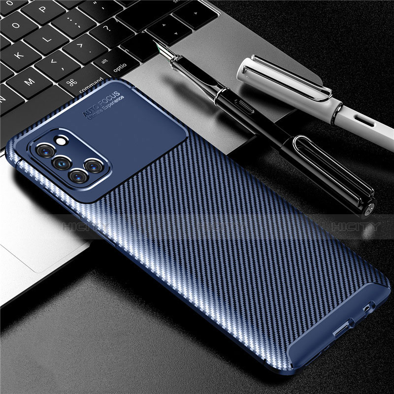 Custodia Silicone Cover Morbida Spigato per Samsung Galaxy A31 Blu