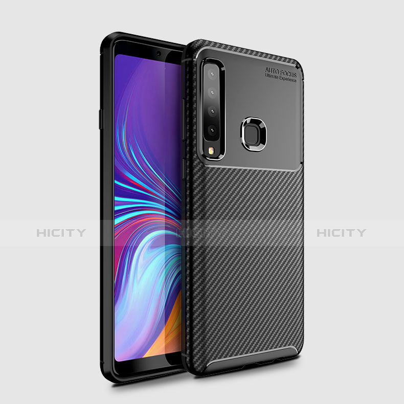 Custodia Silicone Cover Morbida Spigato per Samsung Galaxy A9s Nero