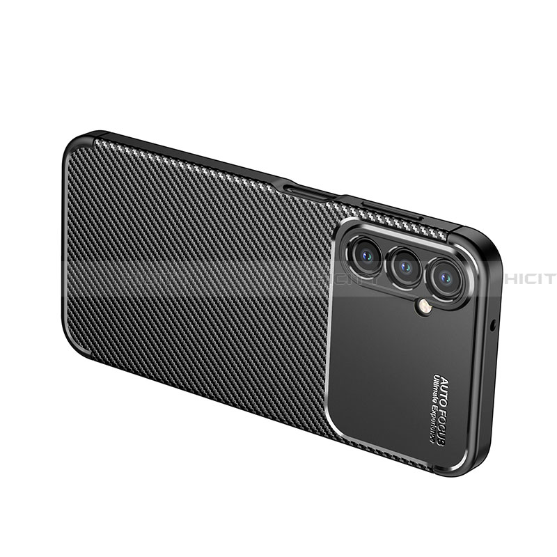 Custodia Silicone Cover Morbida Spigato per Samsung Galaxy M44 5G Nero