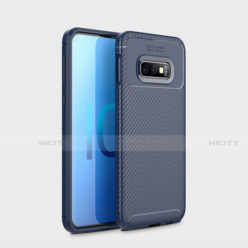 Custodia Silicone Cover Morbida Spigato per Samsung Galaxy S10e Blu