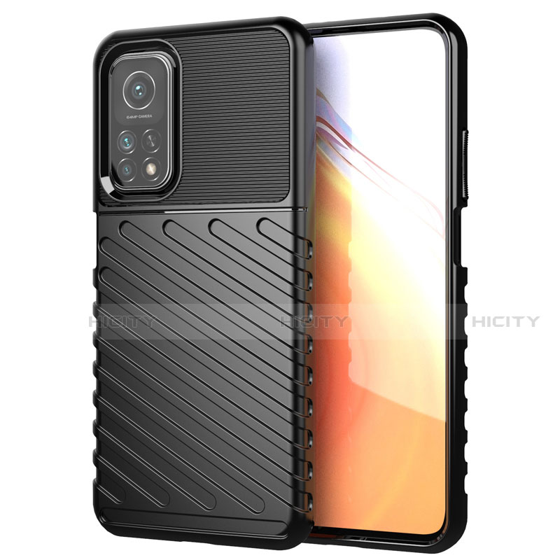 Custodia Silicone Cover Morbida Spigato per Xiaomi Mi 10T Pro 5G Nero