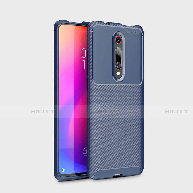 Custodia Silicone Cover Morbida Spigato per Xiaomi Mi 9T Pro Blu