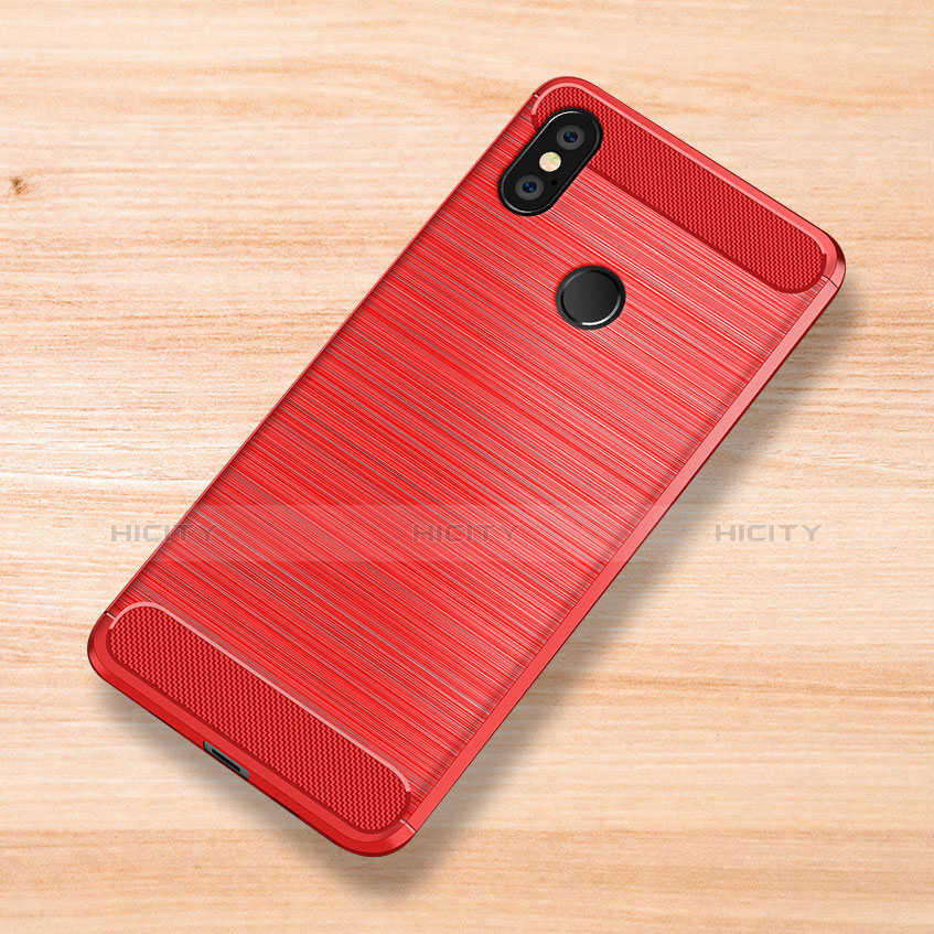 Custodia Silicone Cover Morbida Spigato per Xiaomi Mi Mix 3 Rosso