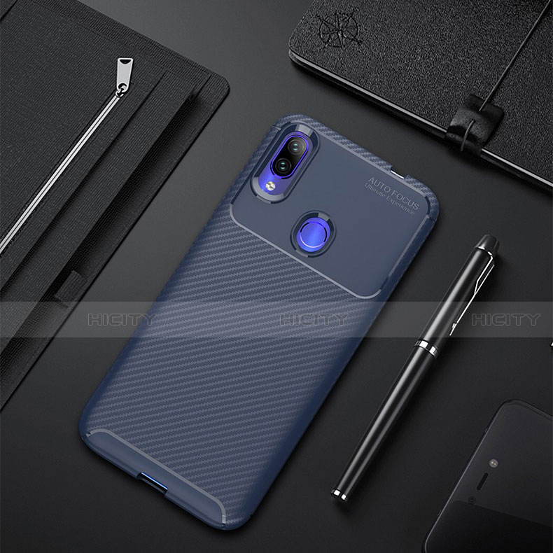 Custodia Silicone Cover Morbida Spigato per Xiaomi Redmi 7 Blu