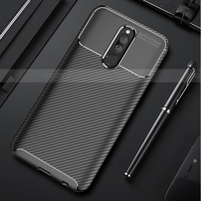 Custodia Silicone Cover Morbida Spigato per Xiaomi Redmi 8 Nero