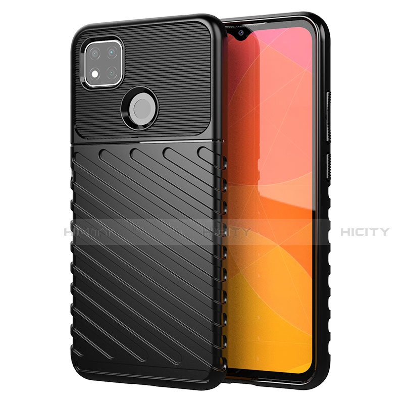 Custodia Silicone Cover Morbida Spigato per Xiaomi Redmi 9C NFC Nero