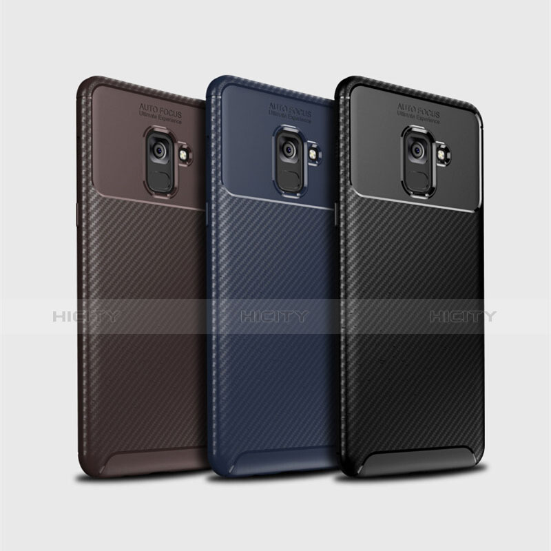 Custodia Silicone Cover Morbida Spigato S01 per Samsung Galaxy A8+ A8 Plus (2018) Duos A730F