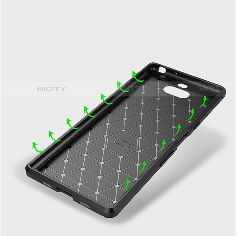 Custodia Silicone Cover Morbida Spigato S01 per Sony Xperia 10 Plus