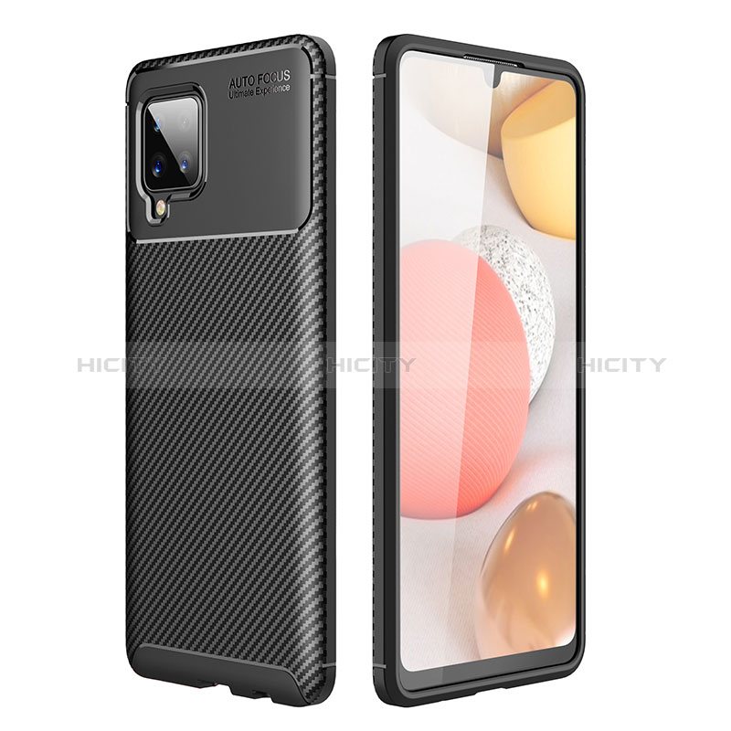 Custodia Silicone Cover Morbida Spigato WL1 per Samsung Galaxy A42 5G Nero