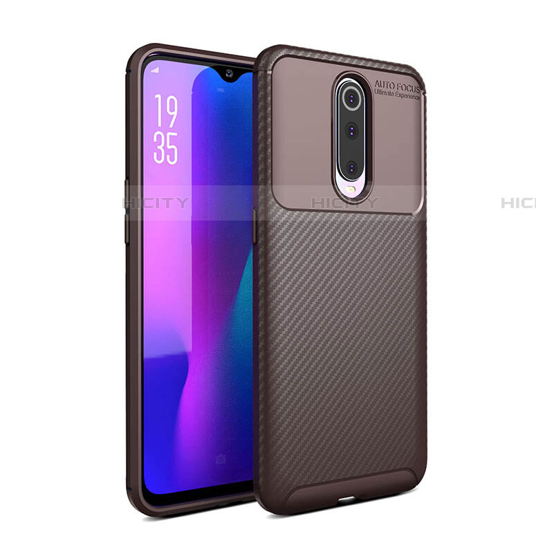 Custodia Silicone Cover Morbida Spigato Y01 per Oppo RX17 Pro Marrone