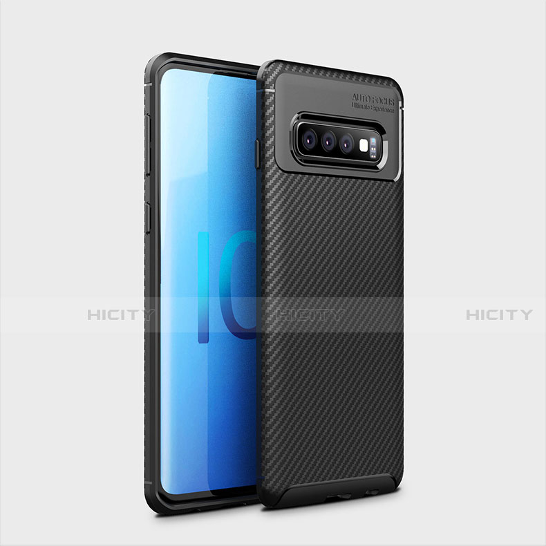 Custodia Silicone Cover Morbida Spigato Y01 per Samsung Galaxy S10 5G Nero