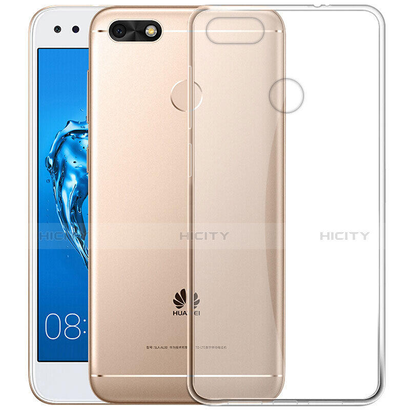 Custodia Silicone Cover Trasparente Ultra Sottile Morbida Sfumato per Huawei Y6 Pro (2017)