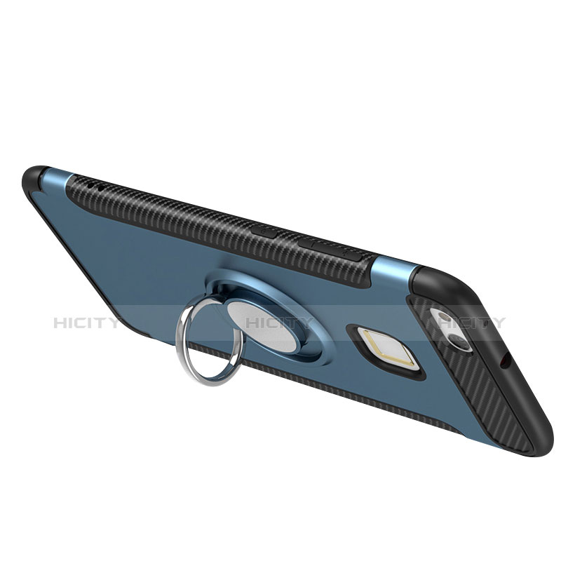 Custodia Silicone e Plastica Opaca Cover con Anello Supporto per Huawei Nova Lite