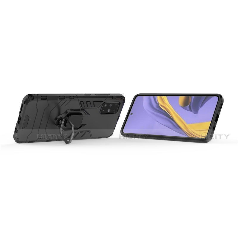 Custodia Silicone e Plastica Opaca Cover con Anello Supporto per Samsung Galaxy A51 4G