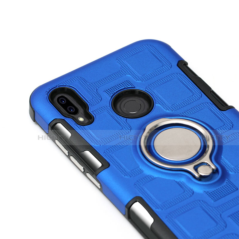 Custodia Silicone e Plastica Opaca Cover con Anello Supporto S01 per Huawei Nova 3e