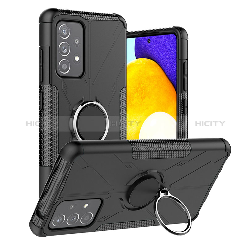 Custodia Silicone e Plastica Opaca Cover con Magnetico Anello Supporto J01X per Samsung Galaxy A52s 5G