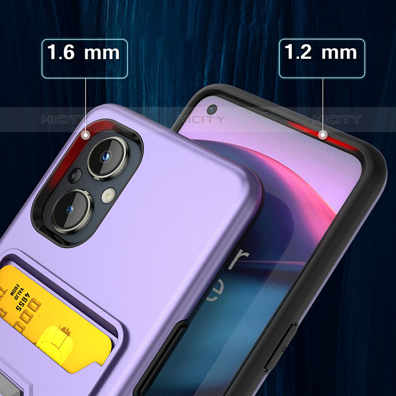 Custodia Silicone e Plastica Opaca Cover con Magnetico Anello Supporto J03S per Oppo Reno7 Lite 5G