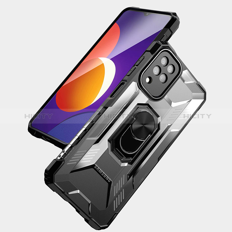 Custodia Silicone e Plastica Opaca Cover con Magnetico Anello Supporto J03S per Samsung Galaxy A12 5G