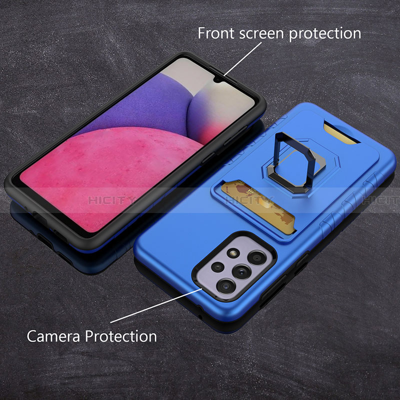 Custodia Silicone e Plastica Opaca Cover con Magnetico Anello Supporto J03S per Samsung Galaxy A33 5G