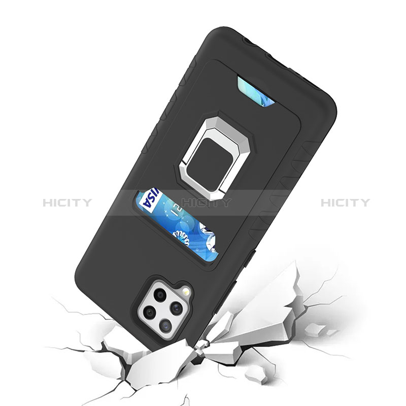 Custodia Silicone e Plastica Opaca Cover con Magnetico Anello Supporto J03S per Samsung Galaxy A42 5G